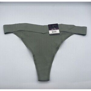 No Boundaries Women's 2XL Nylon Blend Seamless Low-Rise Thong, Wild Sage NWT